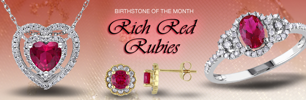 Rich Red Ruby Jewelry Birthstone July